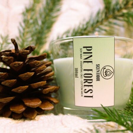 Świeczka zapachowa 100ml w szkle – Sosnowy las