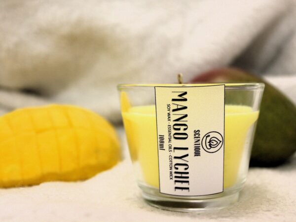 Świeczka zapachowa 100ml w szkle – Mango Liczi